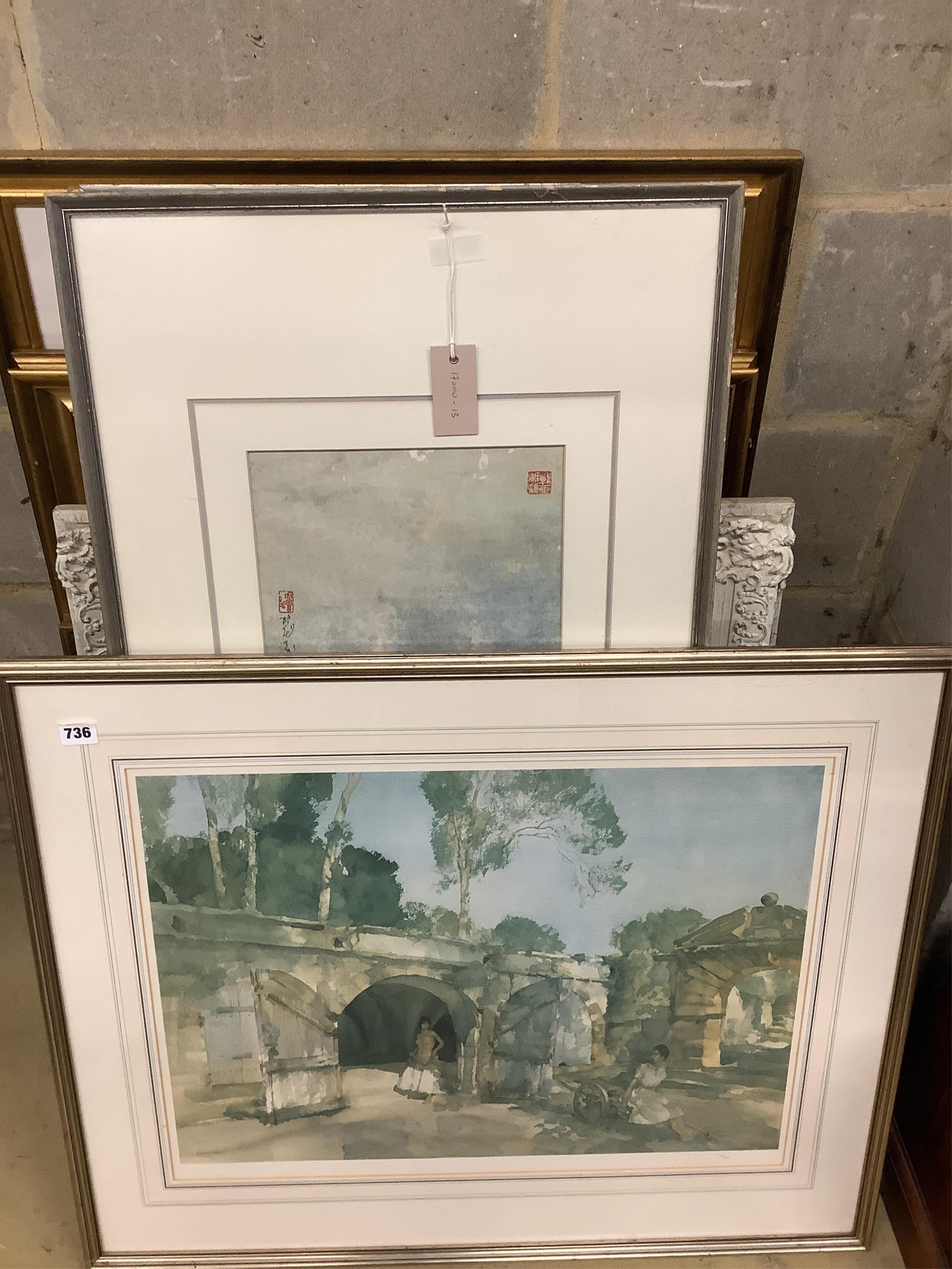 Assorted oils, watercolours and prints. Condition - fair